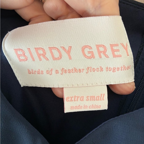Birdy Grey Gwennie Chiffon Navy Formal Dress XS - Picture 7 of 9